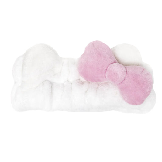 Plush Spa Headband with Hello Kitty's Signature Bow (Pink) | Cruelty-Free & Vegan